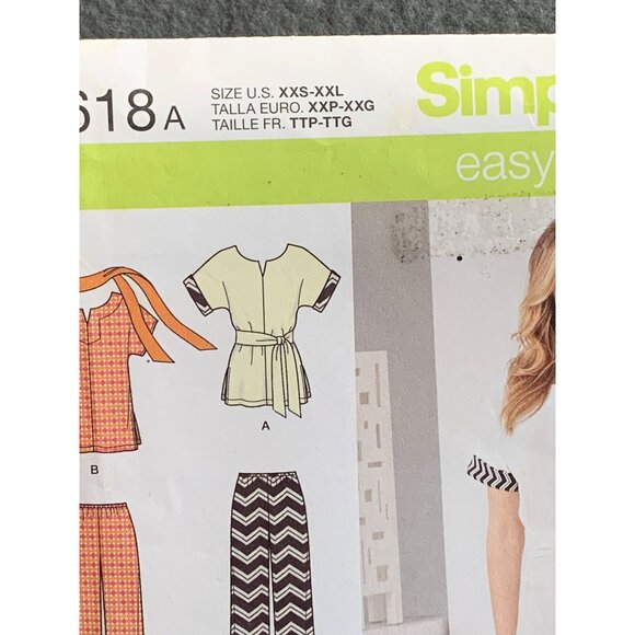 Simplicity Misses Shirt Short Pant Sewing Pattern sz 4-24 1618 - uncut - Picture 2 of 3